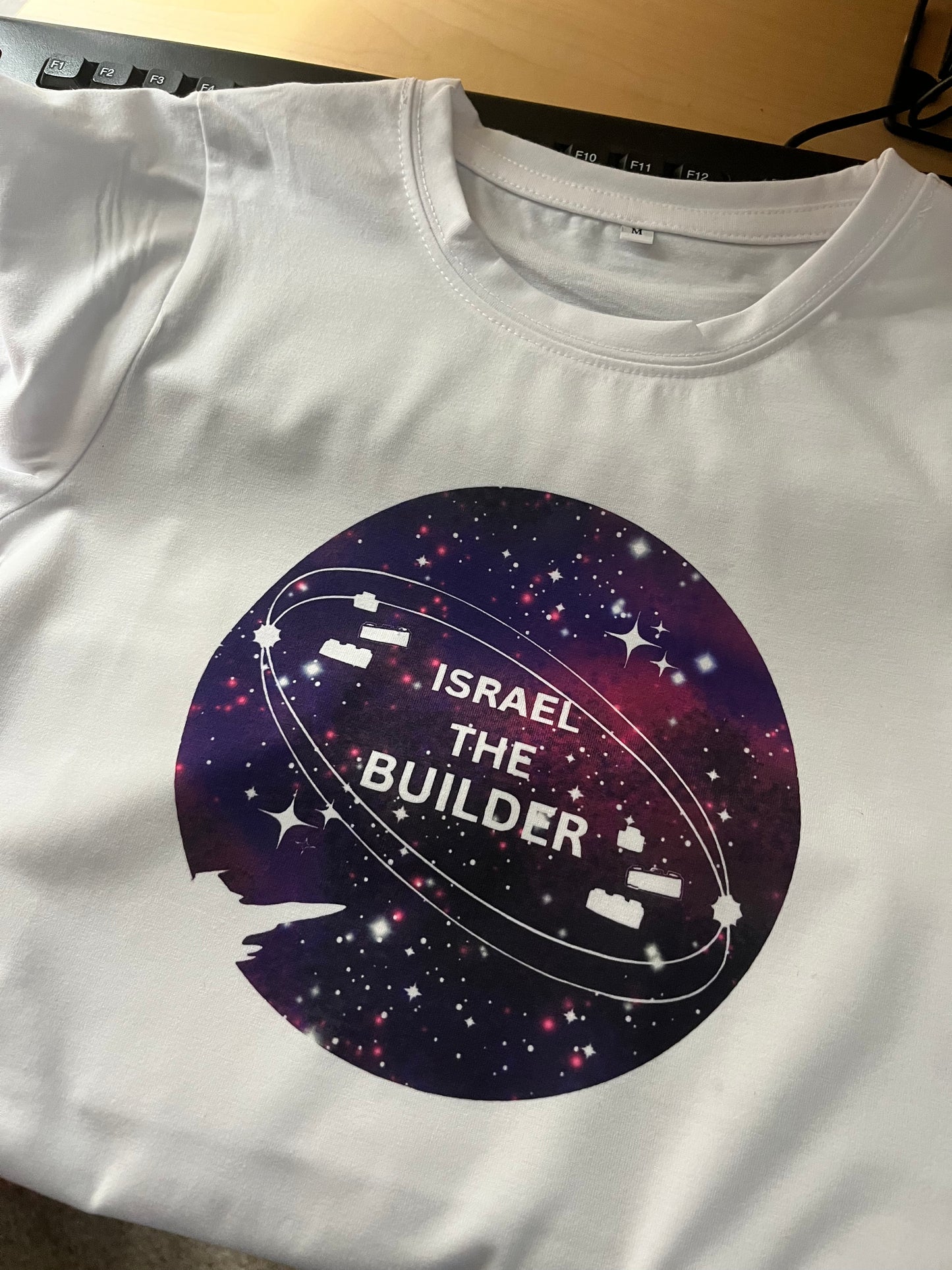 Kids “Israel the Builder” T-shirt (White)