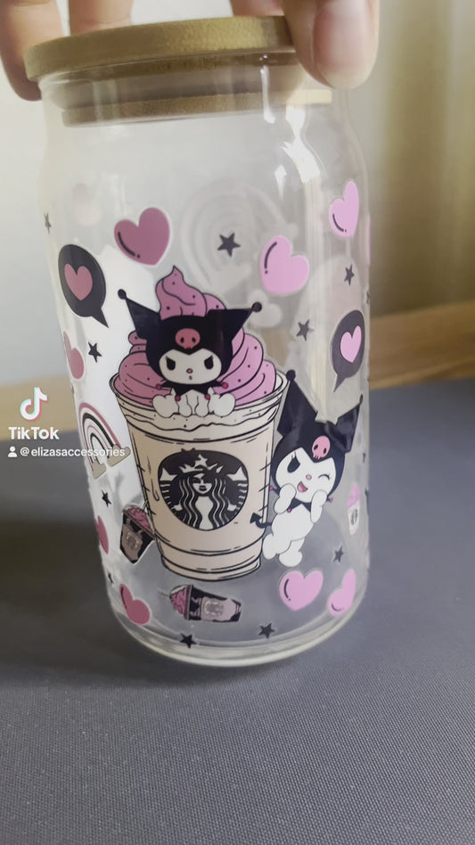 Kuromi Glass cup